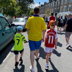 Frost boys on our way to The Emirates